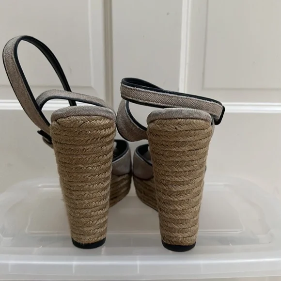 Theory peep toe espadrilles. 5” size 39​​​​​​​​​​​​​​​ - Picture 4 of 12